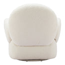  Zuo Pilka 110280 Swivel Chair - White IMAGE 4