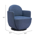  Zuo Bant 110015 Swivel Chair - Blue IMAGE 8