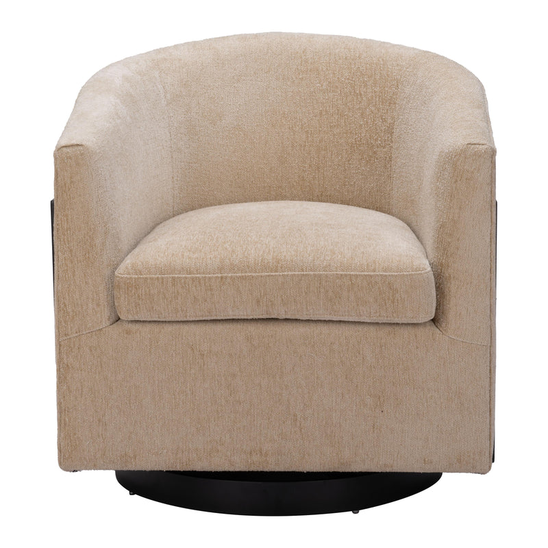  Zuo Hanko 110009 Swivel Chair - Golden Beige IMAGE 3