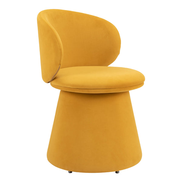  Zuo Oblic 110203 Swivel Dining Chair - Orange IMAGE 1