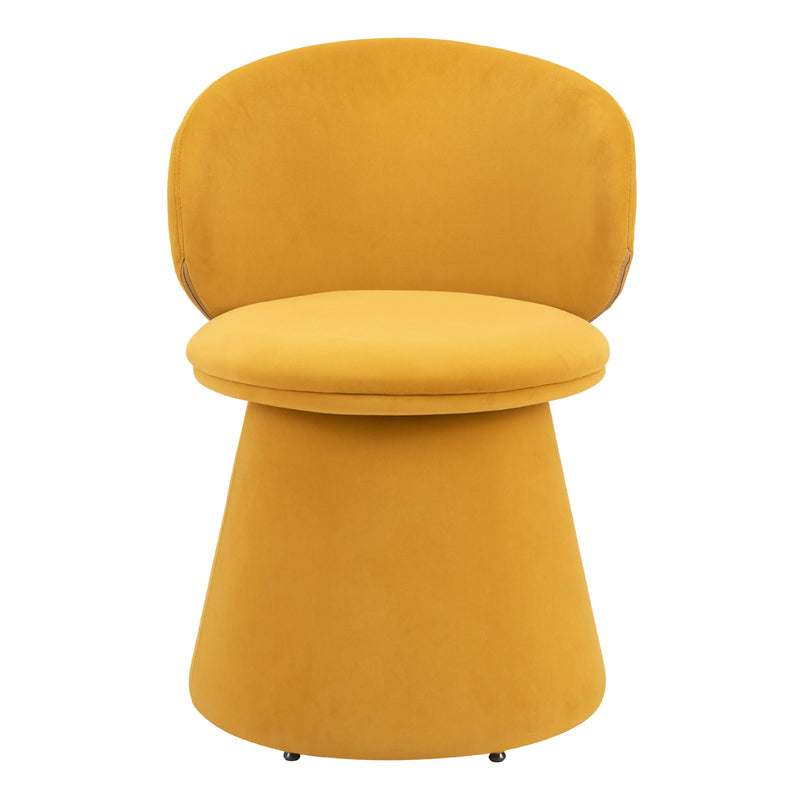  Zuo Oblic 110203 Swivel Dining Chair - Orange IMAGE 3