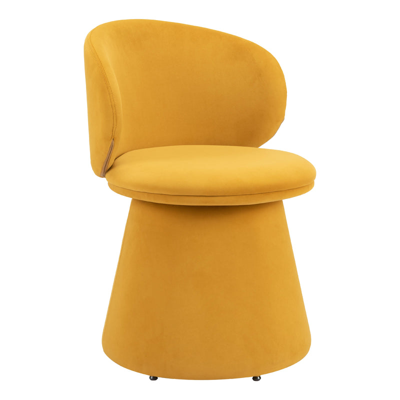  Zuo Oblic 110203 Swivel Dining Chair - Orange IMAGE 6