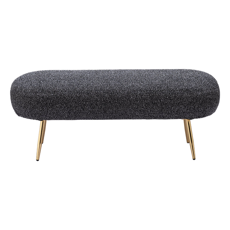  Zuo Creek 110081 Bench - Glitter Black IMAGE 3