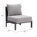  Zuo Horizon 704046 Accent Chair - Grey IMAGE 13