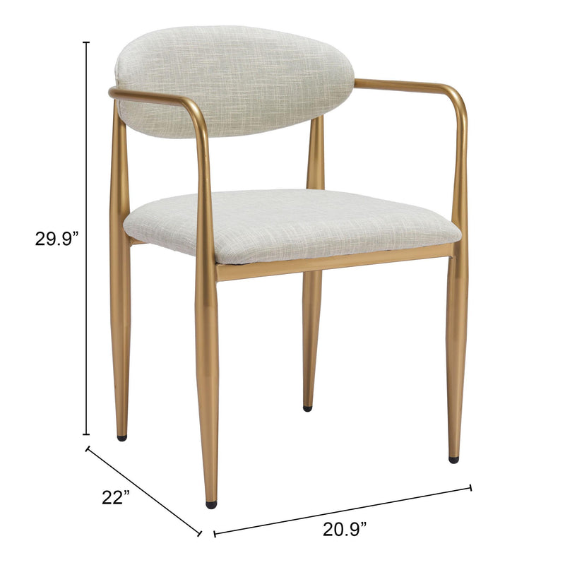  Zuo Zens 110207 Dining Chair - Quill Grey IMAGE 10