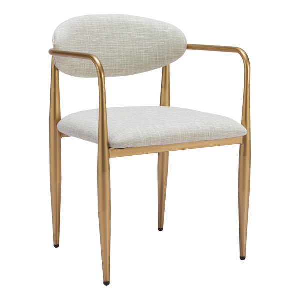  Zuo Zens 110207 Dining Chair - Quill Grey IMAGE 1