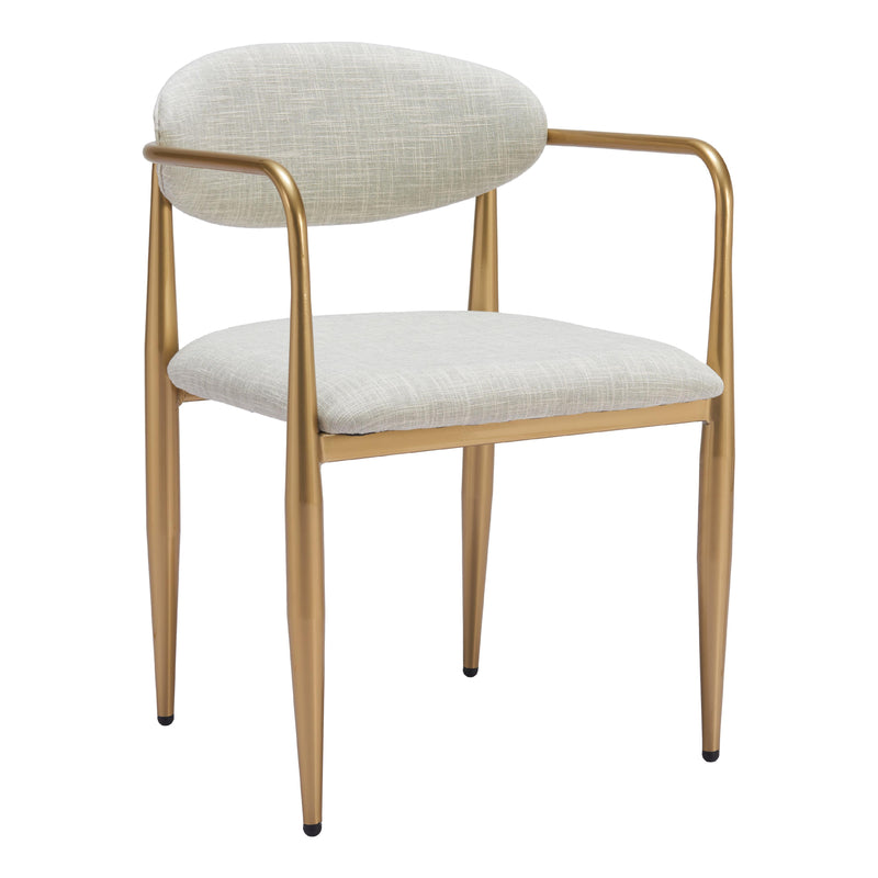  Zuo Zens 110207 Dining Chair - Quill Grey IMAGE 1
