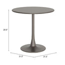  Zuo Soleil 704039 Dining Table - Taupe IMAGE 8