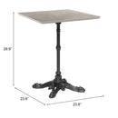  Zuo Alfresco 704051 Dining Table - Grey IMAGE 9
