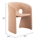  Zuo Rosyth 110125 Dining Chair - Tan IMAGE 8