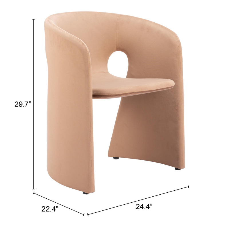  Zuo Rosyth 110125 Dining Chair - Tan IMAGE 8