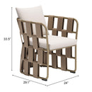  Zuo Quadrat 704012 Dining Chair - White IMAGE 12