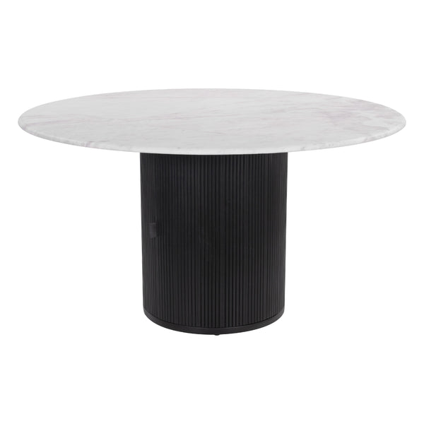  Zuo Izola 110140 Dining Table - White & Black IMAGE 1