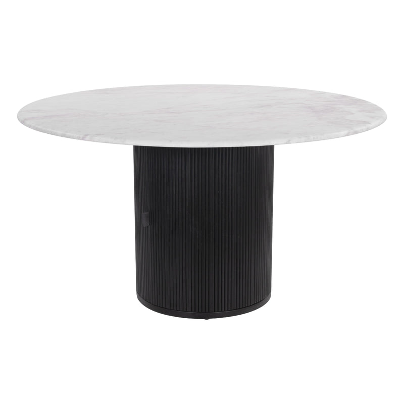  Zuo Izola 110140 Dining Table - White & Black IMAGE 1