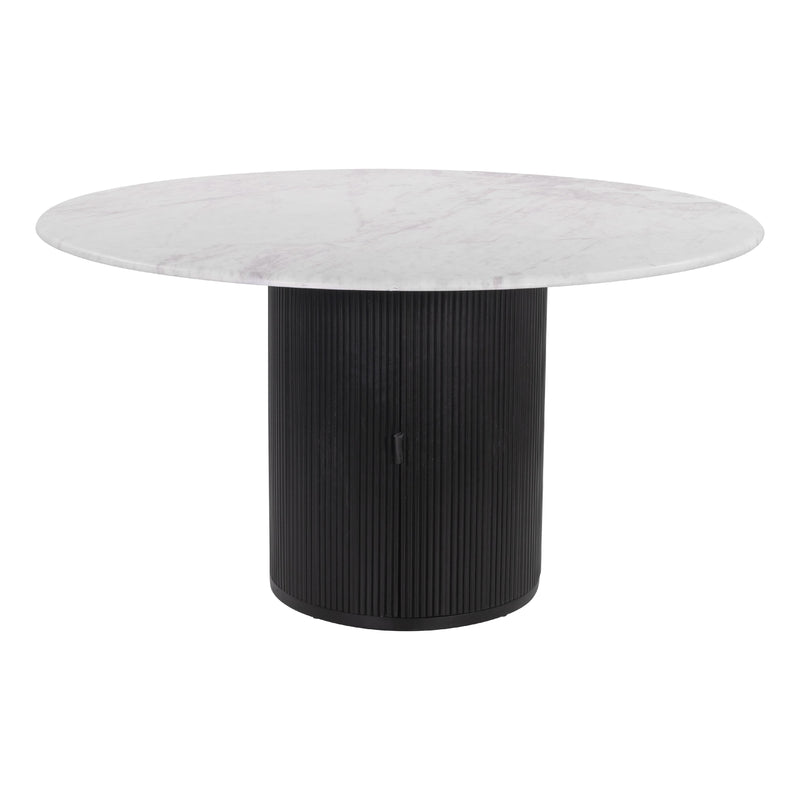  Zuo Izola 110140 Dining Table - White & Black IMAGE 2