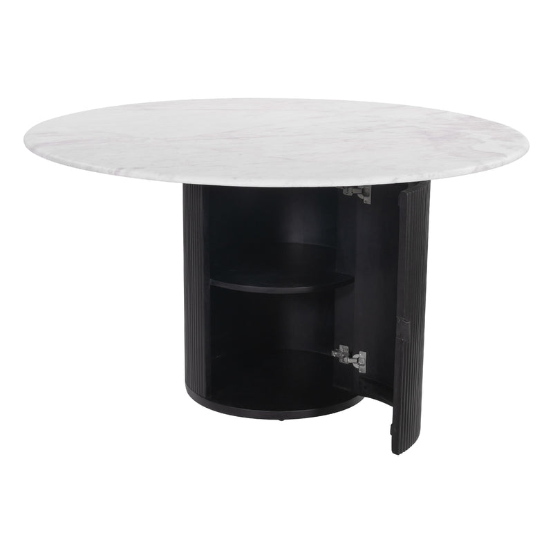  Zuo Izola 110140 Dining Table - White & Black IMAGE 5