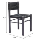  Zuo Iska 704049 Dining Chair - Black IMAGE 10