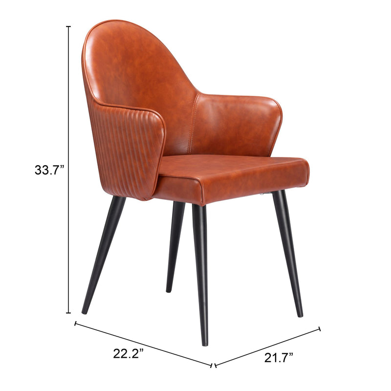  Zuo Silloth 110121 Dining Chair - Brown IMAGE 8