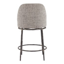  Zuo Nordhavn 110274 Swivel Counter Stool - Grey IMAGE 4