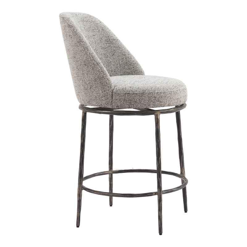  Zuo Nordhavn 110274 Swivel Counter Stool - Grey IMAGE 6