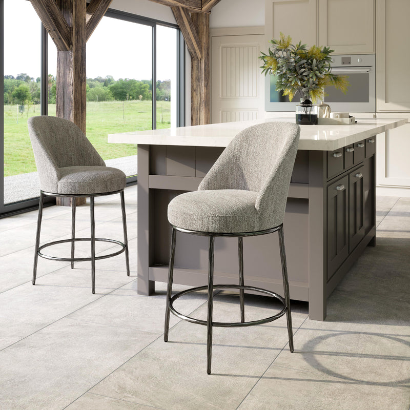  Zuo Nordhavn 110274 Swivel Counter Stool - Grey IMAGE 8