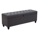  Zuo Halifax 110083 Storage Bench - Gravel Grey IMAGE 1