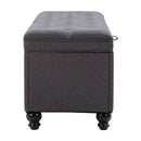  Zuo Halifax 110083 Storage Bench - Gravel Grey IMAGE 2