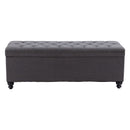  Zuo Halifax 110083 Storage Bench - Gravel Grey IMAGE 4