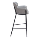  Zuo Bremor 110173 Barstool - Slate Grey IMAGE 2