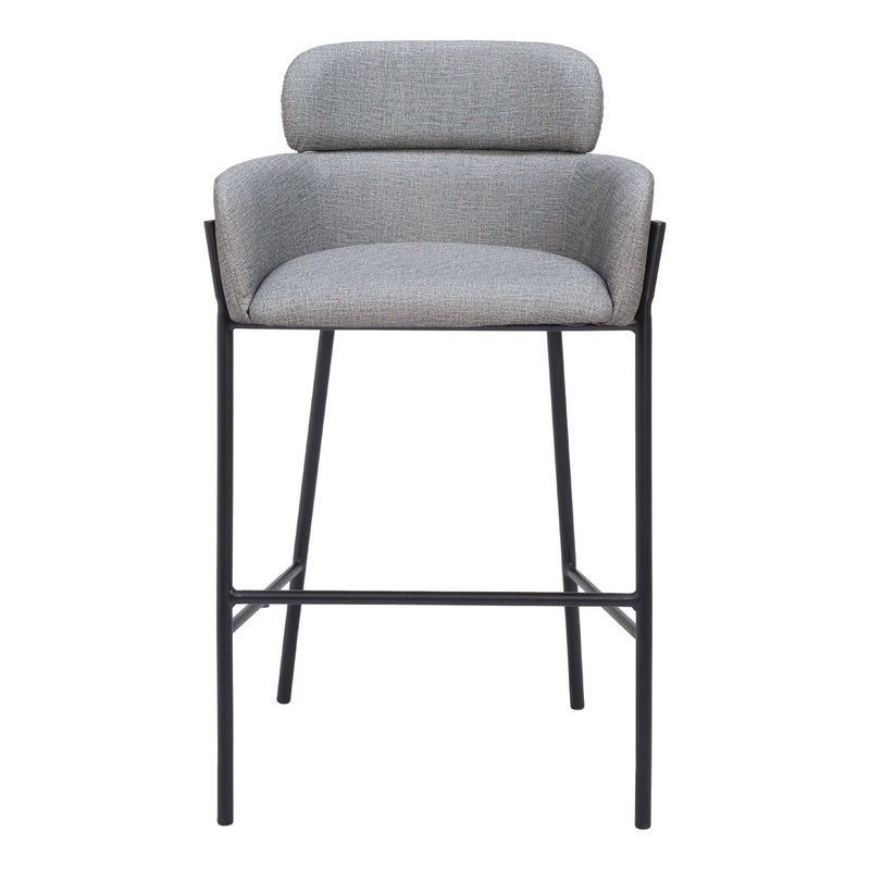  Zuo Bremor 110173 Barstool - Slate Grey IMAGE 3