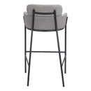  Zuo Bremor 110173 Barstool - Slate Grey IMAGE 4