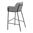  Zuo Bremor 110173 Barstool - Slate Grey IMAGE 5
