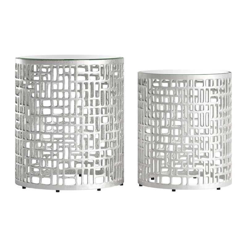  Zuo Reden 110153 Side Table Set - Silver IMAGE 3