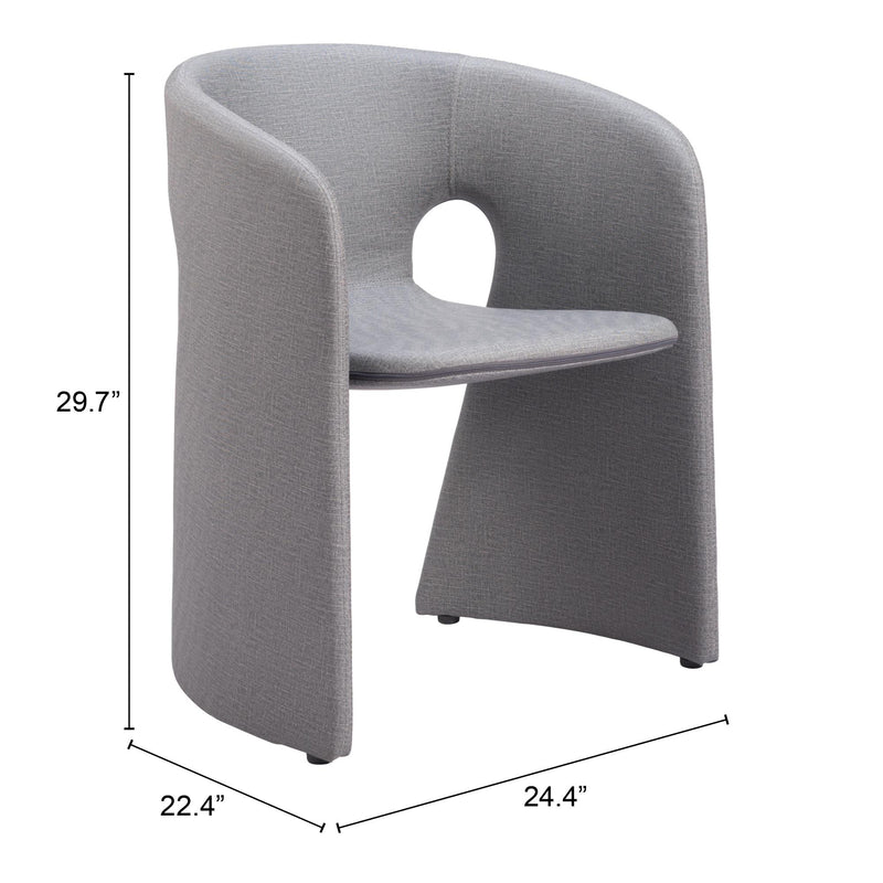  Zuo Rosyth 110124 Dining Chair - Slate Grey IMAGE 8