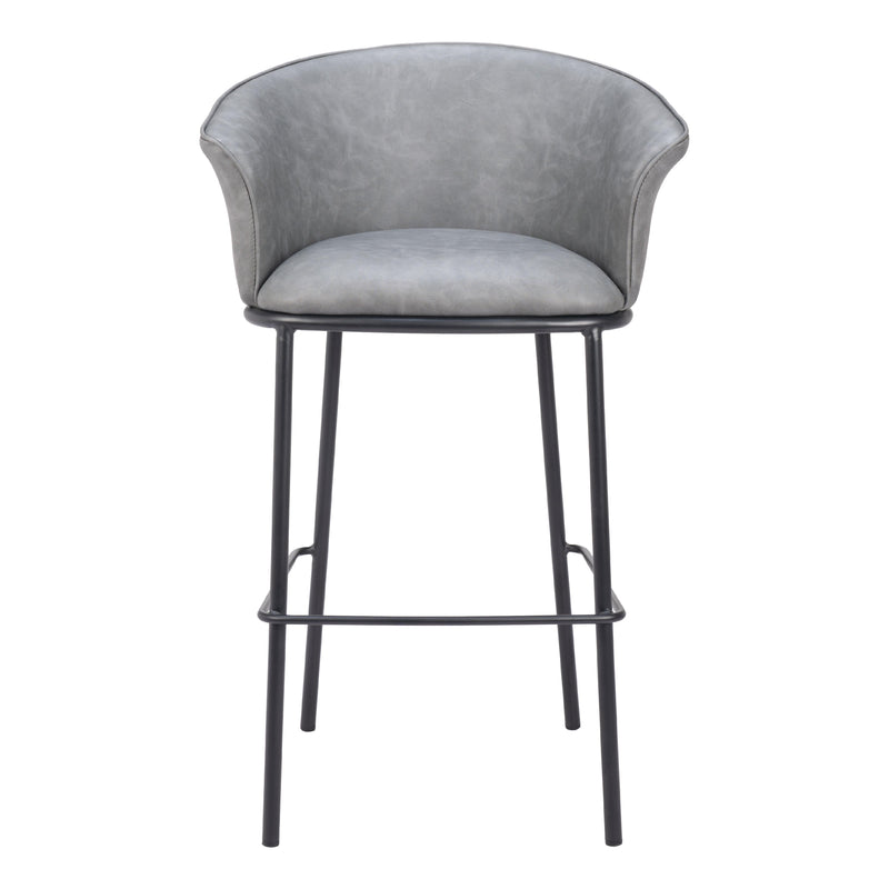  Zuo Garston 110177 Barstool - Grey IMAGE 3