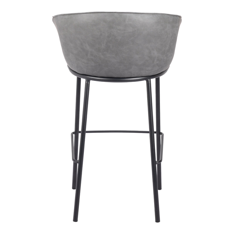  Zuo Garston 110177 Barstool - Grey IMAGE 4