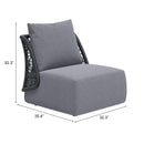  Zuo Mekan 704024 Accent Chair - Grey IMAGE 12