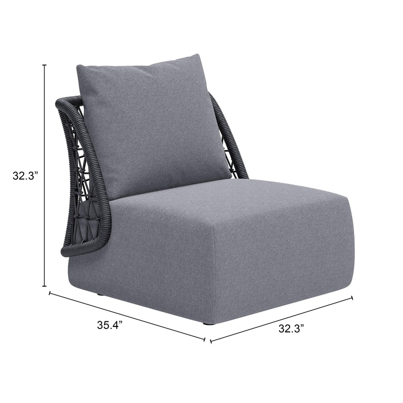  Zuo Mekan 704024 Accent Chair - Grey IMAGE 12