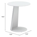  Zuo Sunny Isles 704020 Side Table - White IMAGE 12