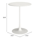  Zuo Soleil 704035 Bar Table - White IMAGE 9
