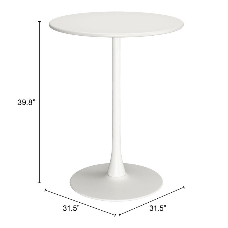  Zuo Soleil 704035 Bar Table - White IMAGE 9