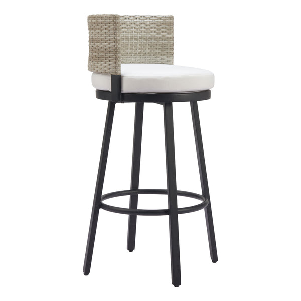  Zuo Midnight Wave 704027 Barstool - White IMAGE 1