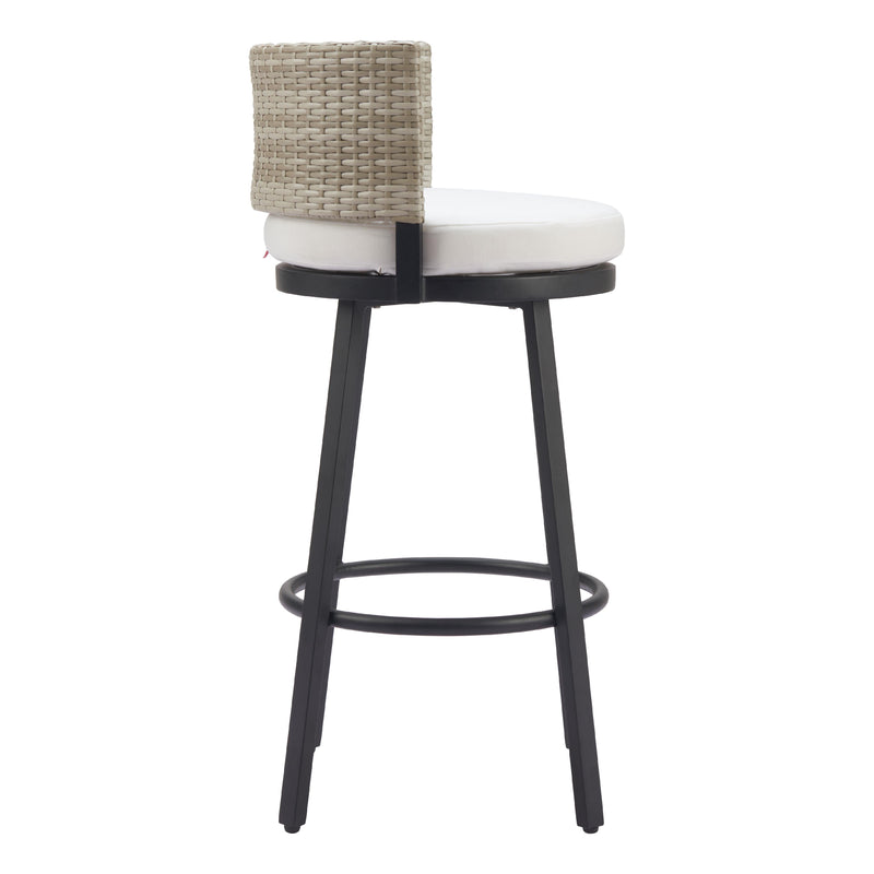  Zuo Midnight Wave 704027 Barstool - White IMAGE 2