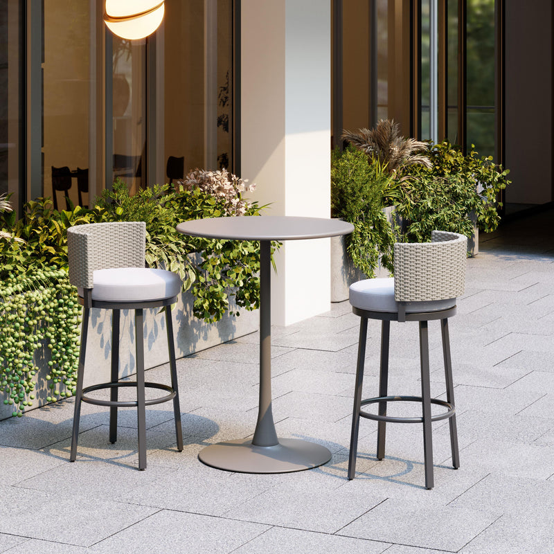  Zuo Midnight Wave 704027 Barstool - White IMAGE 9