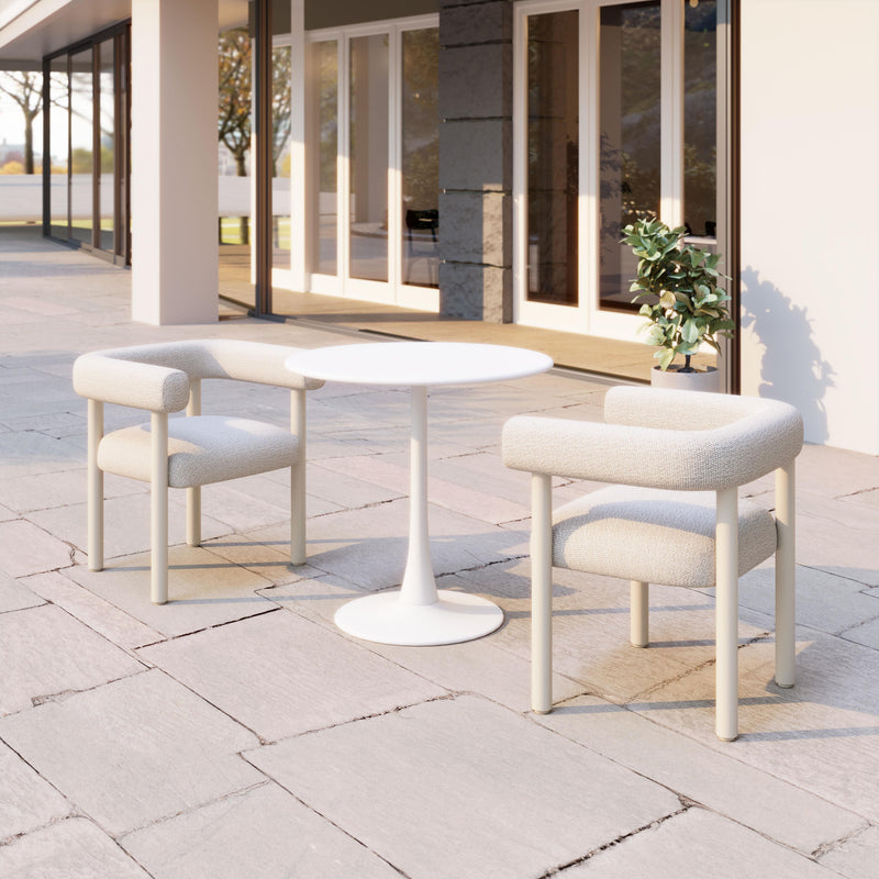  Zuo Sunbath 704048 Dining Chair - White IMAGE 8