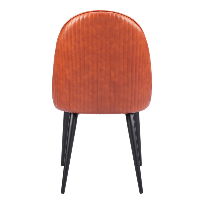  Zuo Silloth 110119 Armless Dining Chair - Brown IMAGE 4