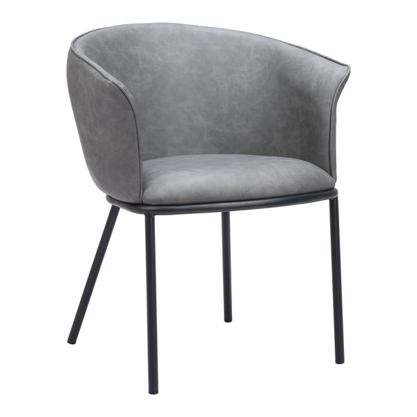  Zuo Garston 110175 Dining Chair - Grey IMAGE 1