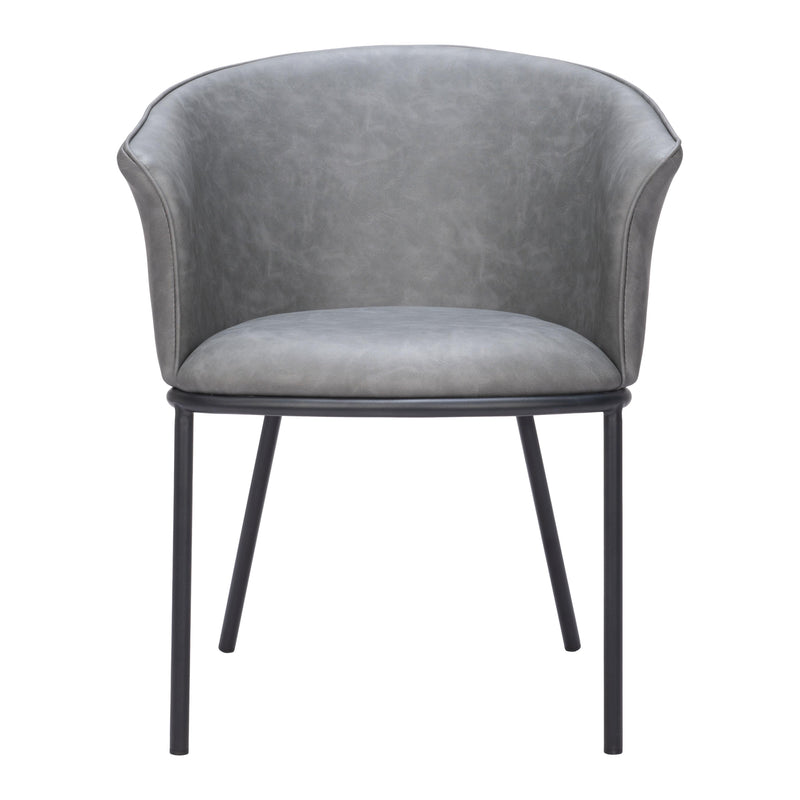  Zuo Garston 110175 Dining Chair - Grey IMAGE 3