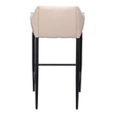  Zuo Andover 110170 Barstool - Beige IMAGE 4