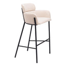  Zuo Bremor 110174 Barstool - Beige IMAGE 6
